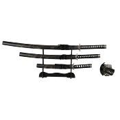 Set 3 Katanas noir TOLE-10 Imprial 32579 acier carbone