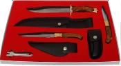 Coffret couteaux de chasse 7 pièces 