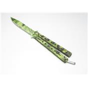 Couteau papillon camouflage SCK CW-076 Lame 10.4 cm