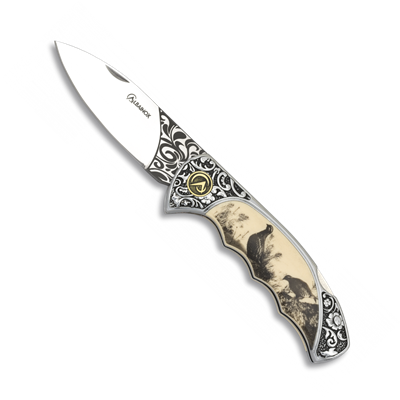 Couteau pliant Albainox 18016 lame 8.3 cm décor perdrix