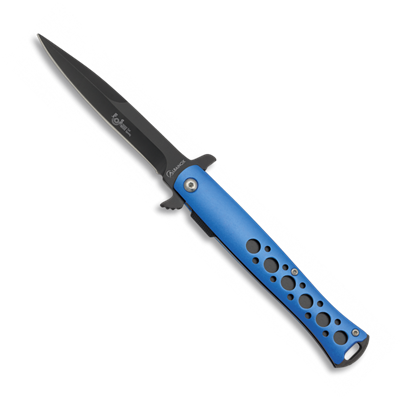 Couteau pliant bleu automatique 10 cm