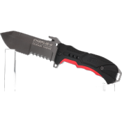 Couteau K25 CHARLIE-2 rouge/noir 32124 lame 13 cm