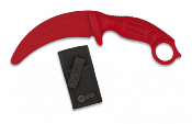 Couteau entrainement KARAMBIT K25 rouge 32335 lame 10.6 cm