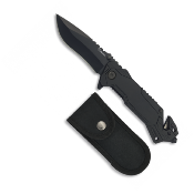 Couteau pliant  tactique Albainox noir 19520 lame 8.1 cm