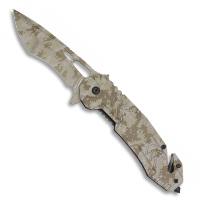 Couteau pliant tactique ALBAINOX 19731 camo lame 8.8 cm