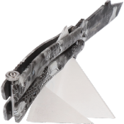 Couteau papillon Albainox Phyton noir 02176 lame 10.5 cm