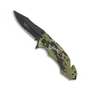 Couteau pliant scurit vert automatique 8.4 cm