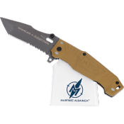 Couteau pliant tactique MOHICAN-2 coyote K25 19543 lame 7.8 cm