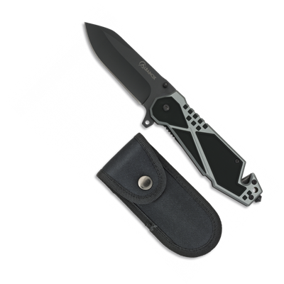 Couteau pliant tactique ALBAINOX 19752 gris noir lame 8.6 cm