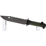 Couteau de survie K25 THUNDER-I vert 32019 lame 20 cm