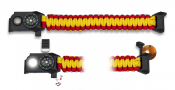 Bracelet de survie Paracord rouge et jaune 33905-ESP