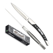 Couteau pliant décoré ALBAINOX 19786 noir lame 8.5 cm