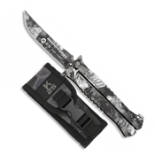 Couteau papillon K25 Phyton Camo noir 02142 lame 10 cm