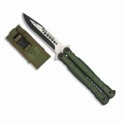 Couteau papillon vert K25 02130 Lame 10.3 cm