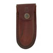 Etui en cuir marron 12 cm réf 34037 pour couteaux pliants Laguiole