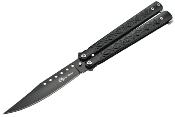 Couteau papillon Maxknives P50B noir lame 9.8 cm 