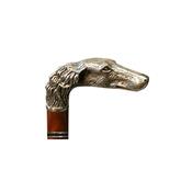 Canne pe CHIEN pommeau bronze argent Lame d'pe guilloche