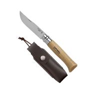 Couteau OPINEL Tradition N°08 - lame 8.5 cm – manche hêtre – étui cuir