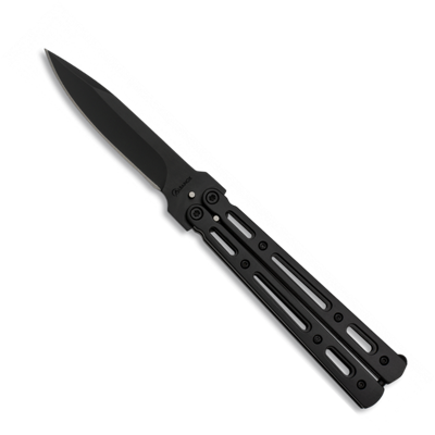 Couteau papillon Albainox 02145 noir lame 9.7 cm