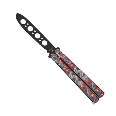 Couteau papillon d’entrainement Albainox 02210 Serpent rouge