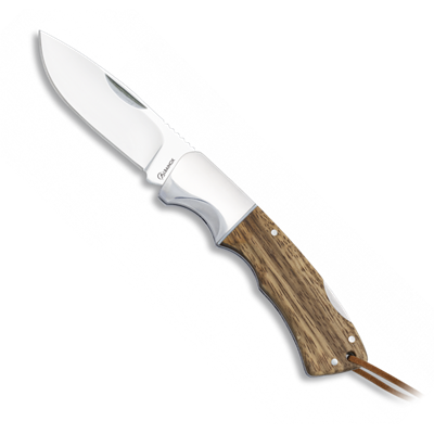 Couteau pliant Albainox bois zébra 18469 lame 7.7 cm
