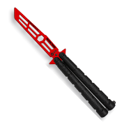 Couteau papillon d'entrainement K25 02195 rouge/noir