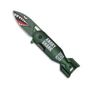 Couteau pliant Albainox ANGRY SHARK BOMBE  lame 5.6 cm