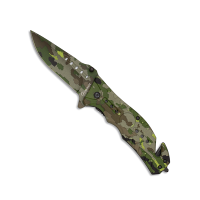 Couteau pliant Albainox 18401-A camo vert lame 8 cm