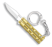 Porte-clés couteau papillon 02180-D doré