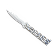 Couteau papillon ALBAINOX 02053-C manche zamak chrome lame 10 cm