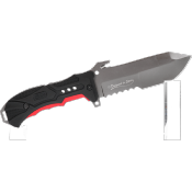 Couteau K25 CHARLIE-2 rouge/noir 32124 lame 13 cm
