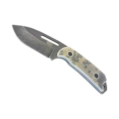 Couteau SCK CW-X4 pleine soie finition stone wash manche G10 camo