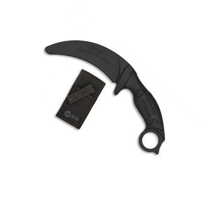 Couteau entrainement KARAMBIT K25 noir 32336 lame 10.6 cm