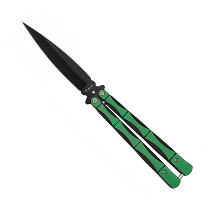 Couteau papillon Albainox vert 02168 lame 11 cm