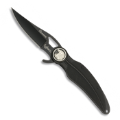 Couteau pliant ALBAINOX PLUME automatique noir 19614-A lame 8.5 cm