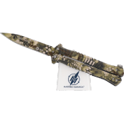 Couteau papillon K25 Phyton Camo sable 02132 lame 10 cm