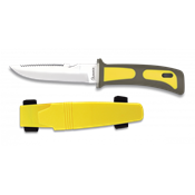 Couteau de plonge sous-marine ALBAINOX jaune lame 11.5 cm