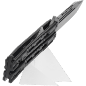 Couteau papillon K25 36214 noir lame titane 11.4 cm