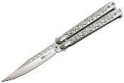 Couteau papillon Maxknives P50S silver lame 9.8 cm 