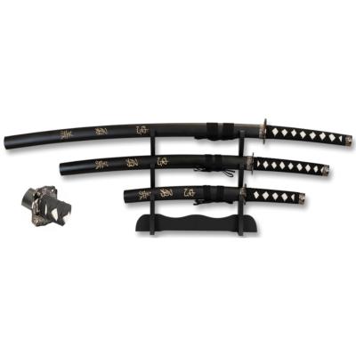 Set 3 Katanas noir TOLE-10 Impérial 32600 acier carbone