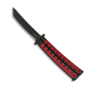 Couteau papillon ALBAINOX 36248 Ninja rouge lame inox 10.3 cm