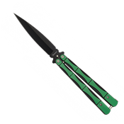 Couteau papillon Albainox vert 02168 lame 11 cm