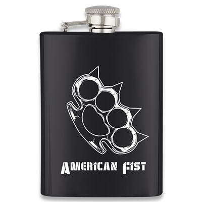 Flasque à alcool acier inox BARBARIC 225 ml noire - American Fist