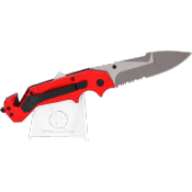 Couteau pliant tactique K25 rouge 18535 lame 8.5 cm