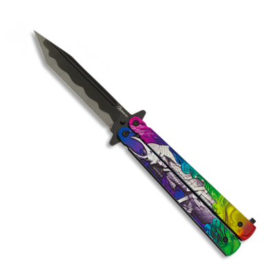 Couteau papillon ALBAINOX 02139 DECOR-3D lame 10 cm