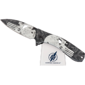 Couteau pliant Albainox Tête de mort 3D 18462-A lame 9 cm