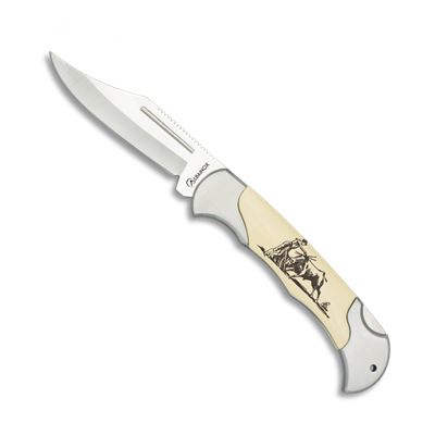 Couteau pliant Albainox 19661GR565 lame 8 cm décor Taureau
