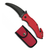 Couteau pliant tactique ALBAINOX 19982 rouge lame 8.5 cm