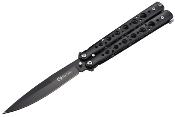 Couteau papillon Maxknives P53B noir lame 9.8 cm