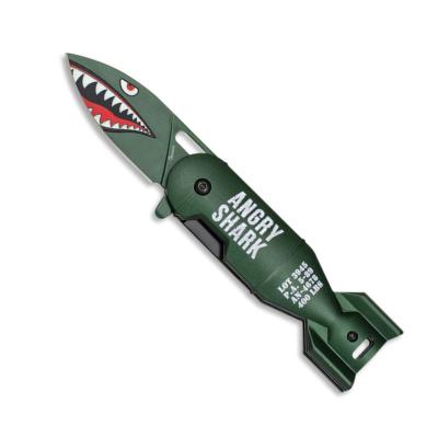 Couteau pliant Albainox ANGRY SHARK BOMBE  lame 5.6 cm